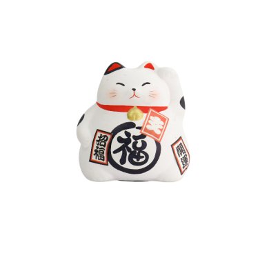 TDS, Glückskatze / Lucky Cat, Dekoration, Weiß, 9 cm - Art Nr. 6128