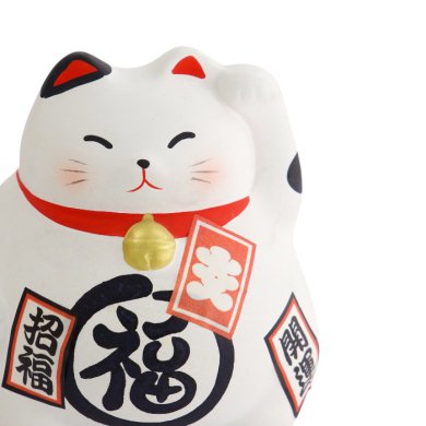 TDS, Glückskatze / Lucky Cat, Dekoration, Weiß, 9 cm - Art Nr. 6128