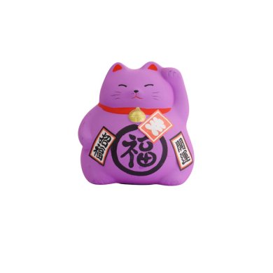 TDS, Glückskatze / Lucky Cat, Dekoration, Lila, 9 cm - Art Nr. 6132
