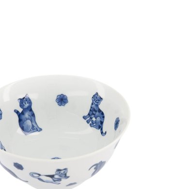 Tayo-Schale Kawaii Hananeko Cat Blau, Porzellan, Ø 15 × 7 cm, Art.-Nr. 61693