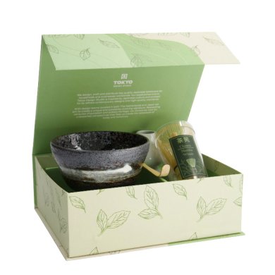 TDS, Matcha Bowl Giftset , 4-piece set, 13 x 8 cm, Uzushio, Item No. 617393