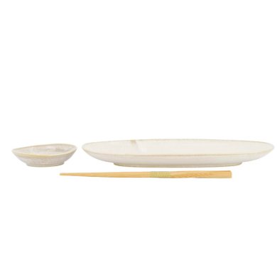 TDS, Sushi Set, Titanium Matte, Giftset, 2-piece set with Chopsticks, Item No. 619489