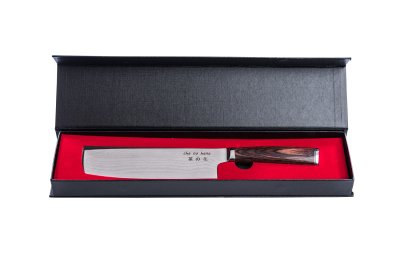 Nakiri-Messer (Gemüsemesser) in Magnetbox, VG-10-Damaszenerstahl, 31 cm, Art.-Nr. 6454