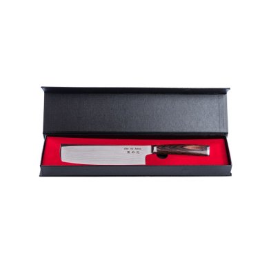 Cha No Hana, Nakiri Knife (Vegetable Knife) in Magnetic Box, VG-10 Damascus Steel, 31 cm