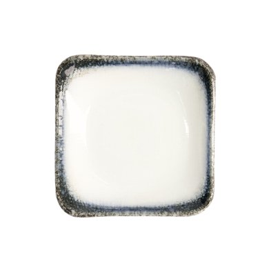 Square Plate Tajimi Blue/Grey/White, Stoneware, 14 × 14 × 3.5 cm, Item No. 7455