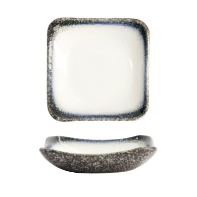 Tokyo Design Studio Square Plate Tajimi Blue/Grey/White, Stoneware, 14 × 14 × 3.5 cm