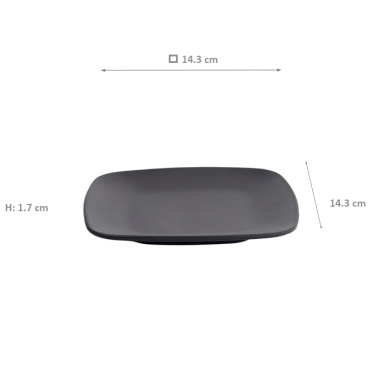 TDS, Plate, Melamine, 14.3x14.3x1.7cm, Item No. 8019