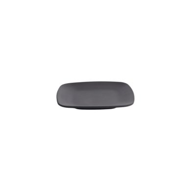 Quadratischer Teller Zen Schwarz, Melamin, 14,3 × 14,3 × 1,7 cm, Art.-Nr. 8019