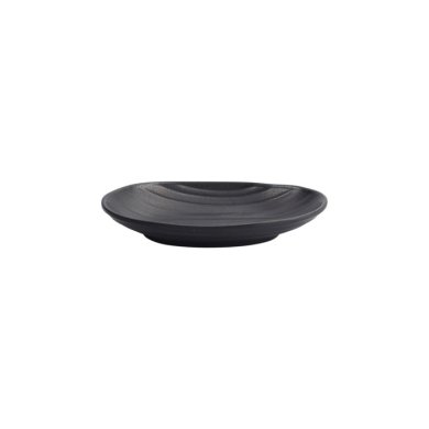 Rechteckiger Teller Zen Schwarz, Melamin, 18,4 × 11,4 × 2,8 cm, Art.-Nr. 8021