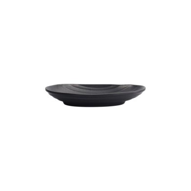 Rechteckiger Teller Zen Schwarz, Melamin, 18,4 × 11,4 × 2,8 cm, Art.-Nr. 8021