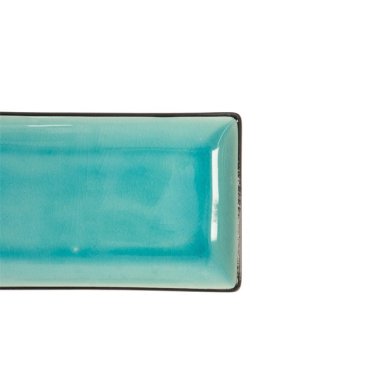 Sushi Plate Glassy Turquoise, 21.5 × 12.7 cm, Item No. 8167