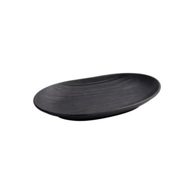Sushi-Platte Zen Schwarz, Melamin, 23 × 14,5 × 3,5 cm, Art.-Nr. 8559