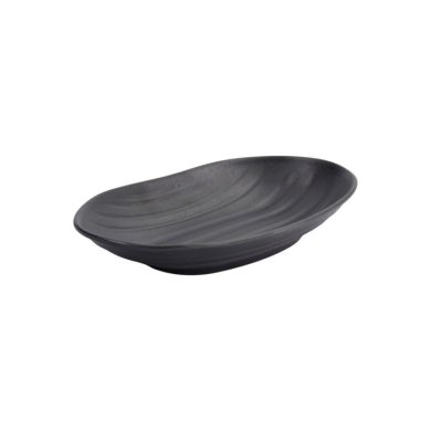 Sushi-Platte Zen Schwarz, Melamin, 23 × 14,5 × 3,5 cm, Art.-Nr. 8559
