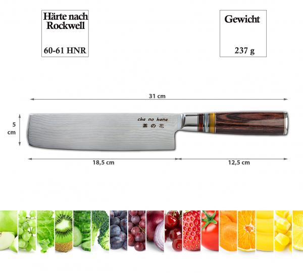 Nakiri Knife with 3 acryl-circles (vegetable knife) at g-HoReCa (picture 7 of 7)