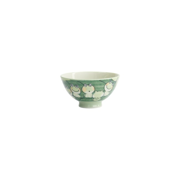 Bowl Kawaii Frog White/Green, Porcelain, Ø 11.5 × 6 cm, 300 ml, Item No. 14341