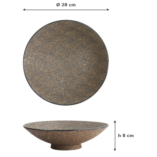 Schale, Mino Yaki, Ø 28x8cm, Art.-Nr. 14445
