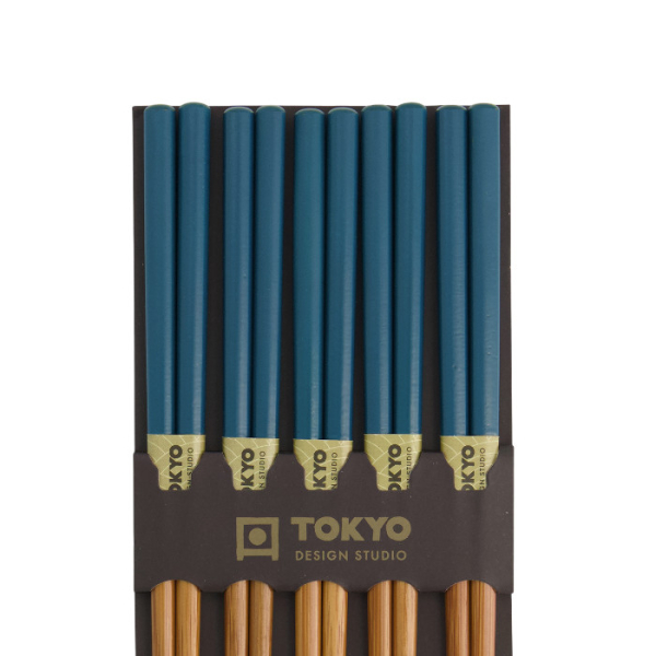 TDS, 5 Paar Essstäbchen, Bamboo Petrol, Art.-Nr. 14459