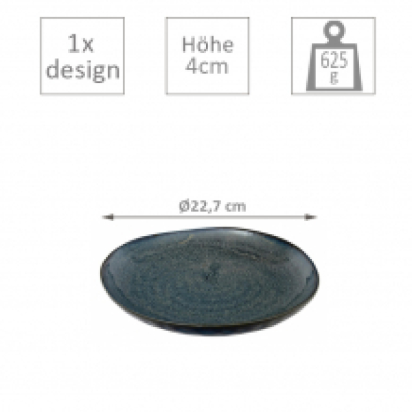 TDS, Plate, Cobalt Blue, Ø 22,7 cm, Item No. 14520