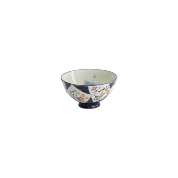 Bowl Kawaii Cat Neko Blue, Porcelain, Ø 11.2 × 6 cm, 300 ml, Item No. 14972