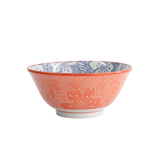 TDS, Tayo Bowl, Mixed Bowls Sakura, Blue/Red, Ø 14.8x6.8cm 500ml - Item No. 15463