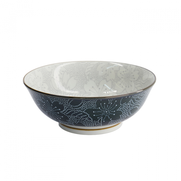 TDS, Tayo Bowl, Mixed Bowls Sakura, Grey/Black, Ø 19.7 x 7 cm, 1000ml - Item No. 15468