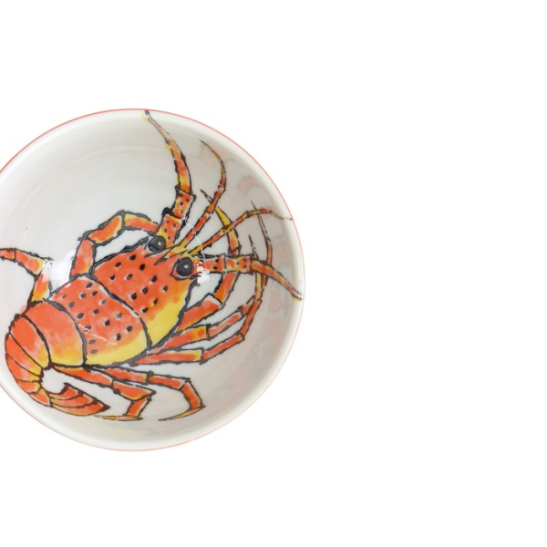 Bowl Seafood Lobster Red, Porcelain, Ø 13.2 × 7.3 cm, 500 ml, Item No. 15485