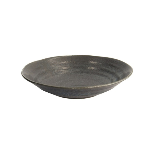 Plate Onyx Noir Black, Stoneware, Ø 25.3 × 4.5 cm, Item No. 15544
