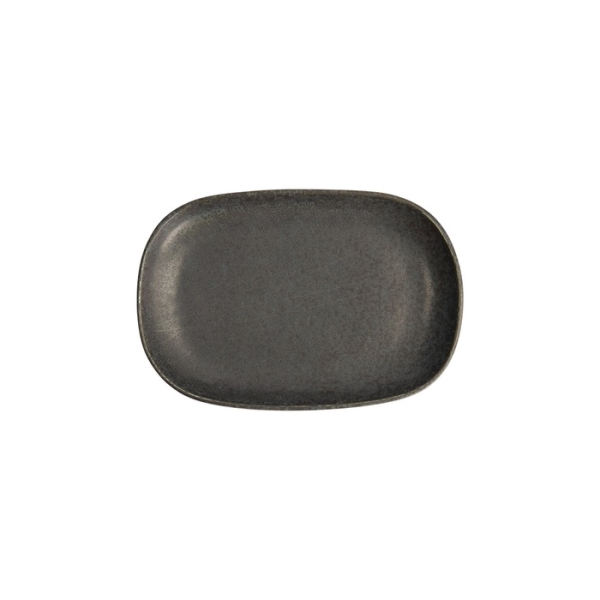 Sushi Plate Onyx Noir Black, Stoneware, 19 × 13 cm, Item No. 15546
