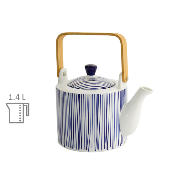 TDS, Teekanne, Nippon Blue, Lines, Ø 14 x 21.5 cm 1,3 Ltr. - Art Nr. 15636