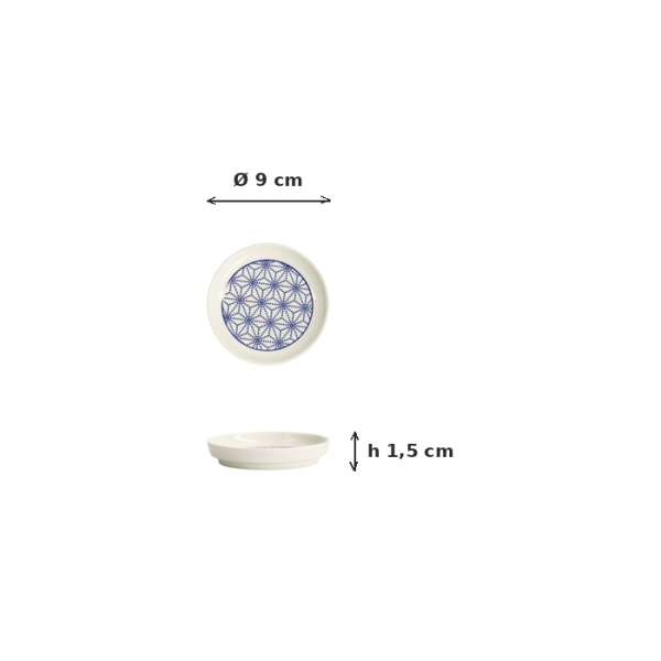 Tea Saucer Nippon Blue Stars, Porcelain, Ø 9 × 1.5 cm, Item No. 15642