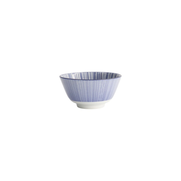 Rice Bowl Nippon Blue Lines Blue/White, Porcelain, Ø 12 × 6.4 cm, 300 ml, Item No. 16003