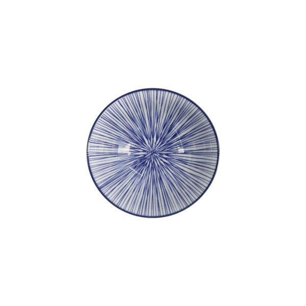 Tayo Bowl Nippon Blue Lines Blue/White, Porcelain, Ø 15.2 × 6.7 cm, 500 ml, Item No. 16009
