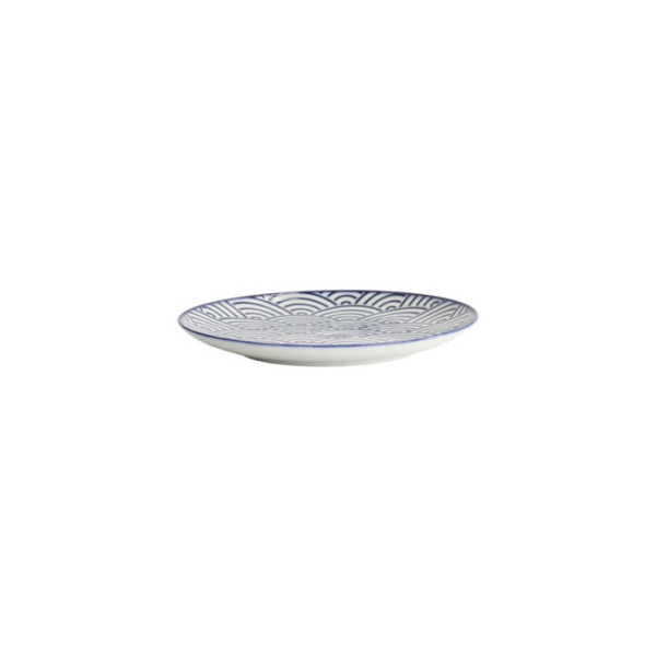 Plate Nippon Blue Waves Blue/White, Porcelain, Ø 16 × 2 cm, Item No. 16018