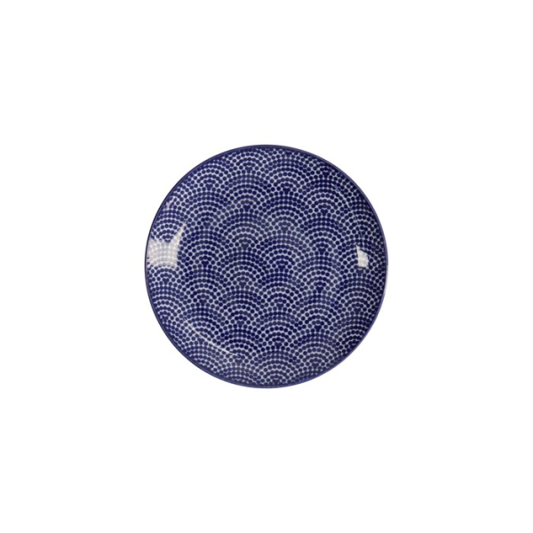 Plate Nippon Blue Dots Blue/White, Porcelain, Ø 16 × 2 cm, Item No. 16019