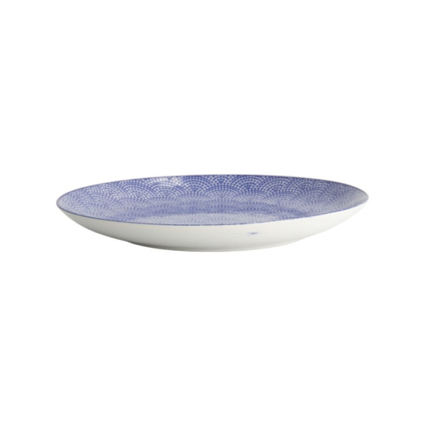 Teller Nippon Blue Dots Blau/Weiß, Porzellan, Ø 25,7 × 3 cm, Art.-Nr. 16025