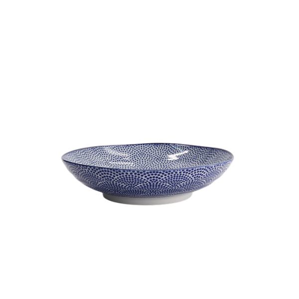 TDS, Pasta-Teller, Nippon Blue, Dots, Ø 21 x 5,2 cm - Art Nr. 16028