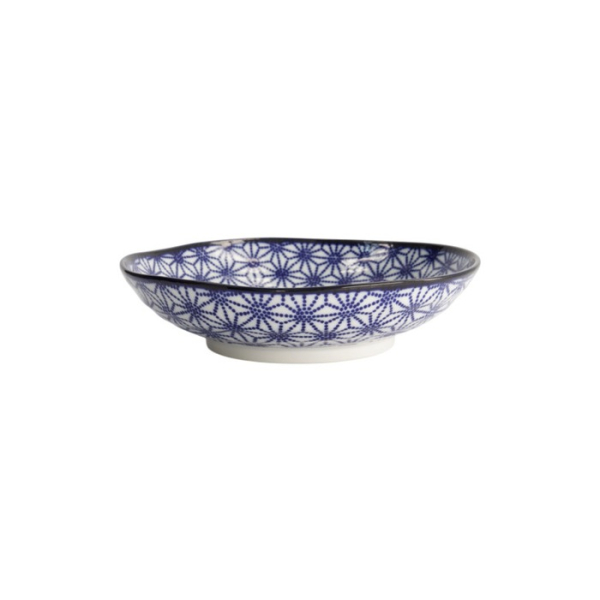 Pastateller Nippon Blue Stars Blau/Weiß, Porzellan, Ø 21 × 5,2 cm, Art.-Nr. 16032