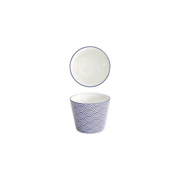 Tokyo Design Studio Teebecher Nippon Blue Waves Blau/Weiß, Porzellan, Ø 8,3 × 6,5 cm, 180 ml