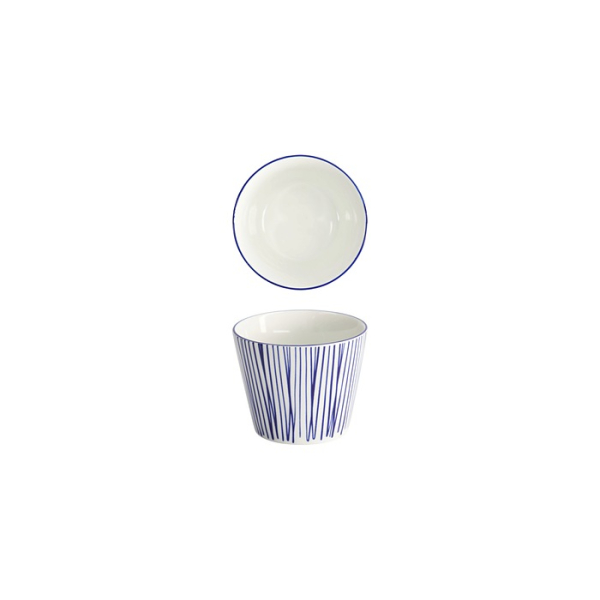 Tokyo Design Studio Teebecher Nippon Blue Lines Blau/Weiß, Porzellan, Ø 8,3 × 6,5 cm, 180 ml