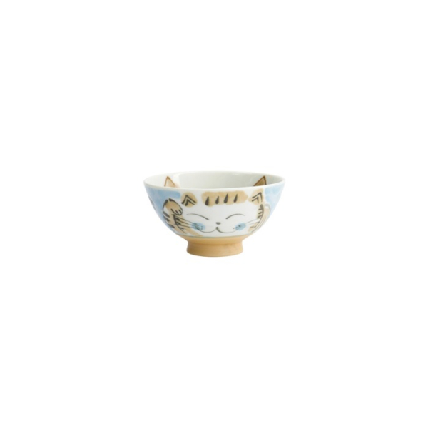 Reisschale Fuku Cat Neko Kawaii Blau, Porzellan, Ø 11,5 × 6,2 cm, 300 ml, Art.-Nr. 16298