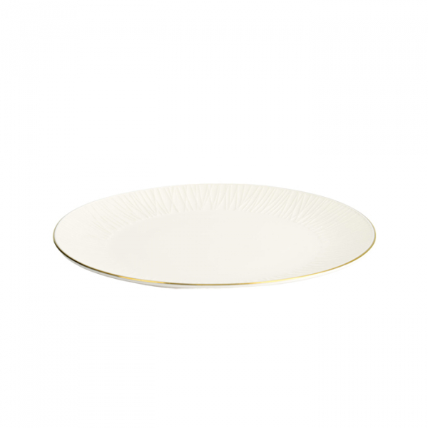 TDS, Plate, Nippon White, Lines, Ø 25.5 x 2 cm - Item No. 16415