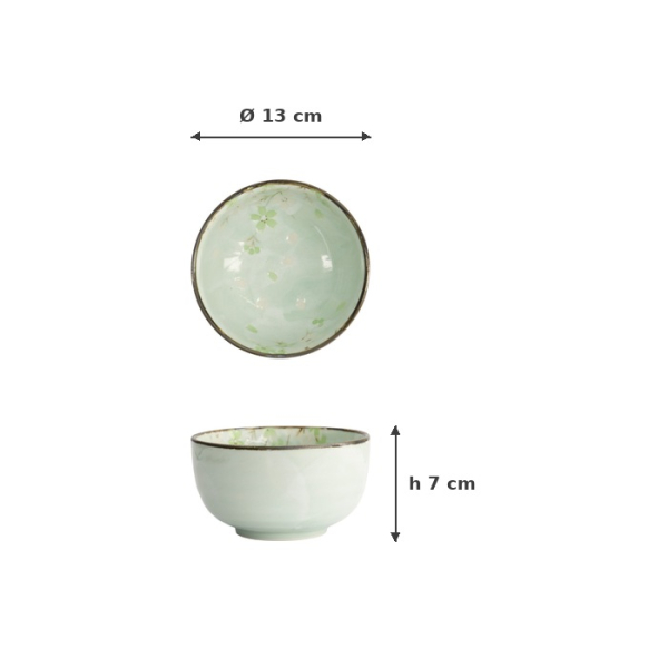 Schale Green Cosmos, Steingut, Ø 13 × 7 cm, 550 ml, Art.-Nr. 16501