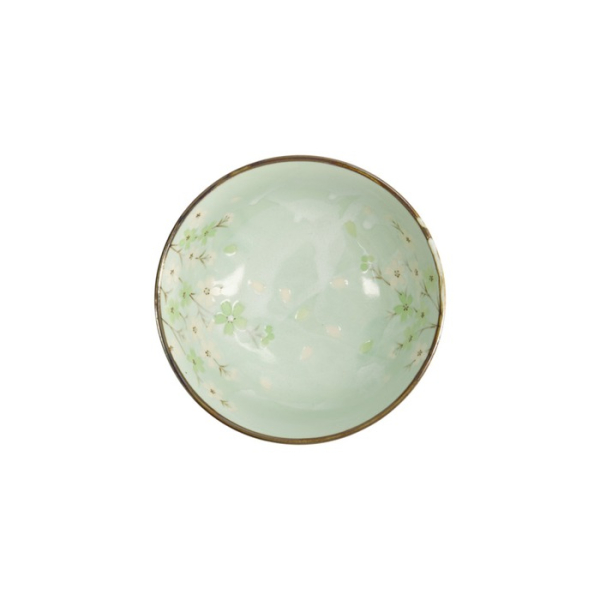 Rice Bowl Green Cosmos, Stoneware, Ø 17 × 9 cm, 900 ml, Item No. 16502