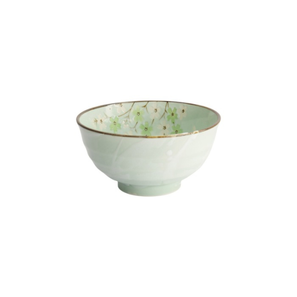 Rice Bowl Green Cosmos, Stoneware, Ø 17 × 9 cm, 900 ml, Item No. 16502