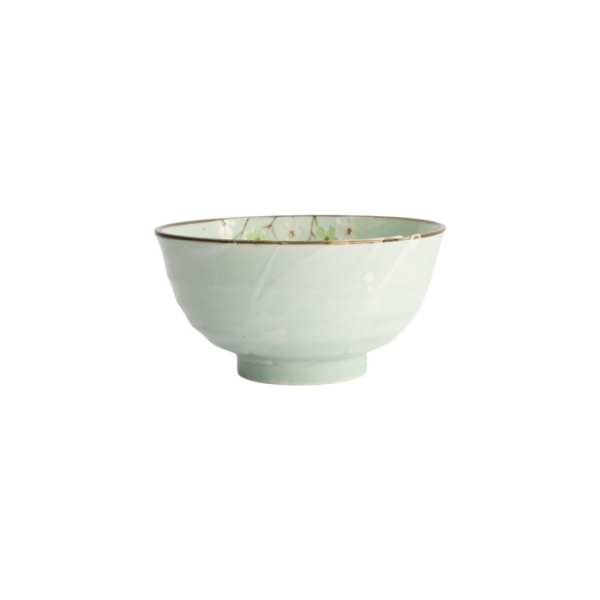Rice Bowl Green Cosmos, Stoneware, Ø 17 × 9 cm, 900 ml, Item No. 16502