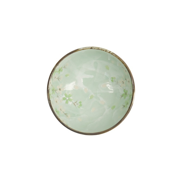 Rice Bowl Green Cosmos, Stoneware, Ø 17 × 9 cm, 950 ml, Item No. 16503