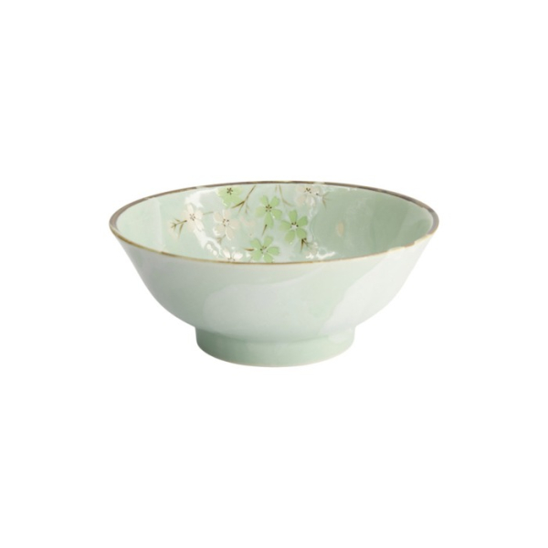 Noodle Bowl Green Cosmos, Stoneware, Ø 21 × 9 cm, 1.3 l, Item No. 16504