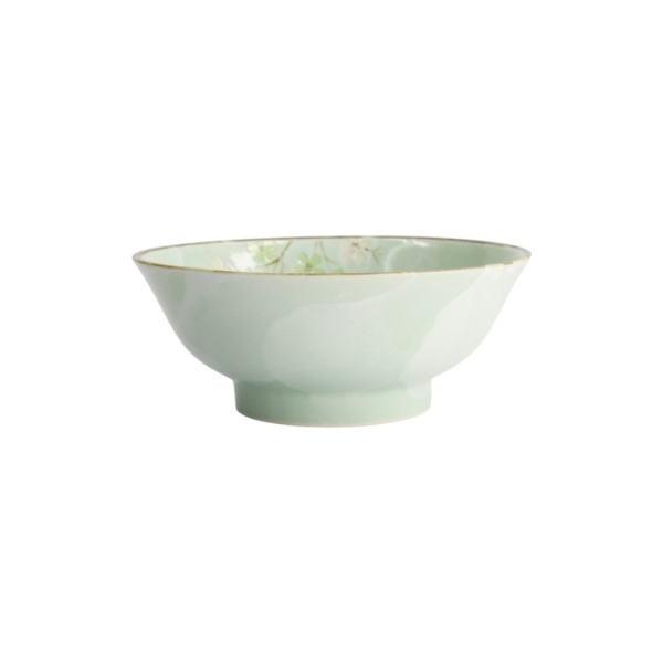 Noodle Bowl Green Cosmos, Stoneware, Ø 21 × 9 cm, 1.3 l, Item No. 16504