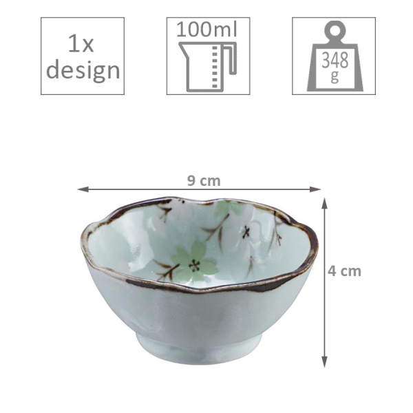 TDS, Bowl, Green Cosmos, Ø  9x4cm 100ml, Item No. 16506