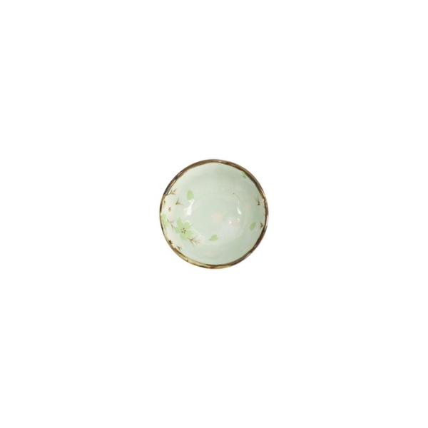 Sauce Bowl Green Cosmos, Stoneware, Ø 9 × 4 cm, 100 ml, Item No. 16506